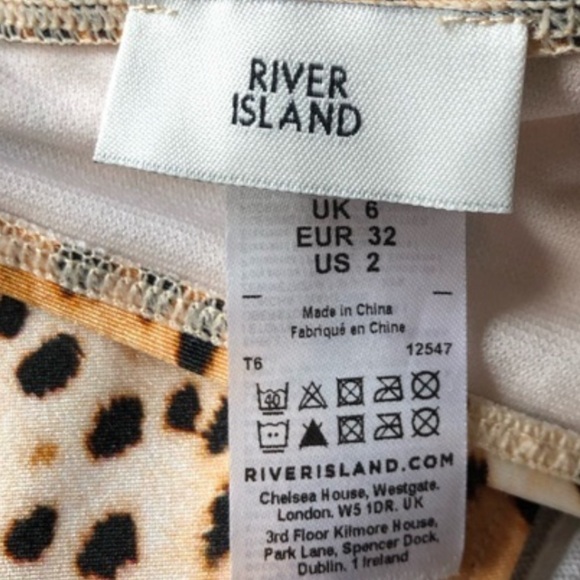 River Island Bikini Animal Print US Size 2 NWT - Picture 4 of 9